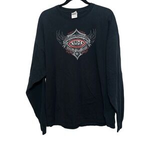 Gildan Mens Black NHRA Drag Racing Championship Long Sleeve T-Shirt Size 2XL